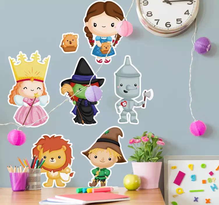 Adorable Fairy Tale Characters kid's sticker - TenStickers