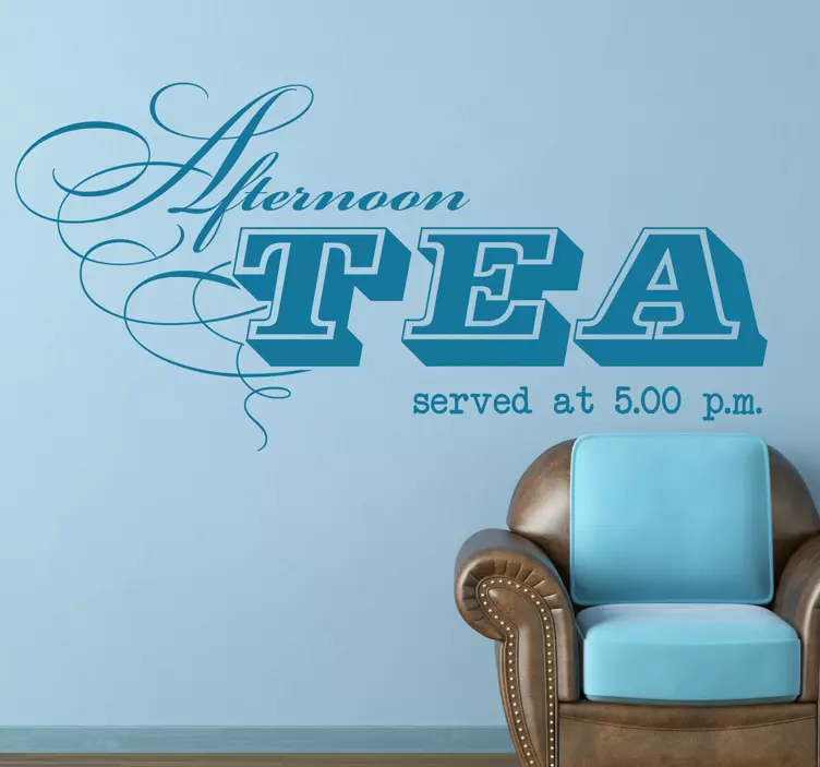 Afternoon Tea Wall Sticker - TenStickers