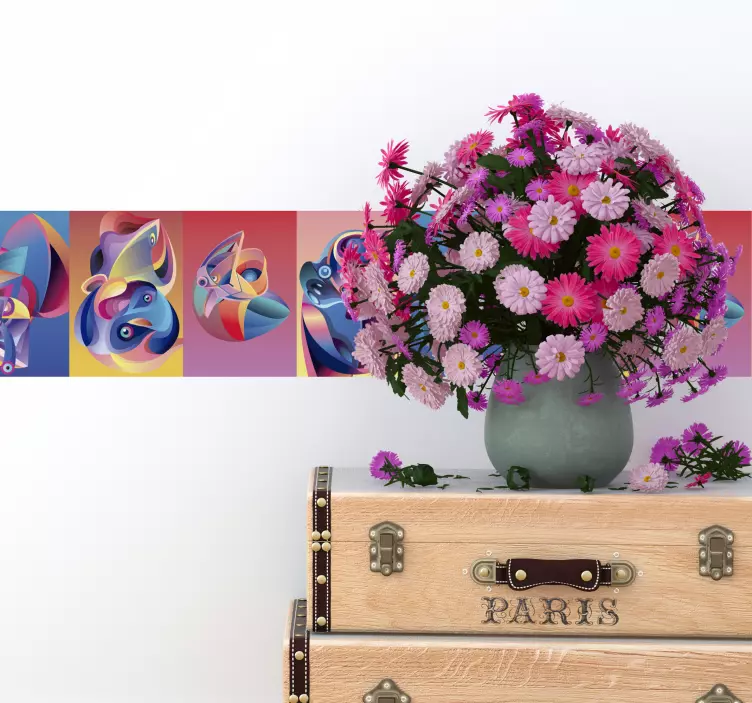 Animal alebrijes wall border sticker - TenStickers