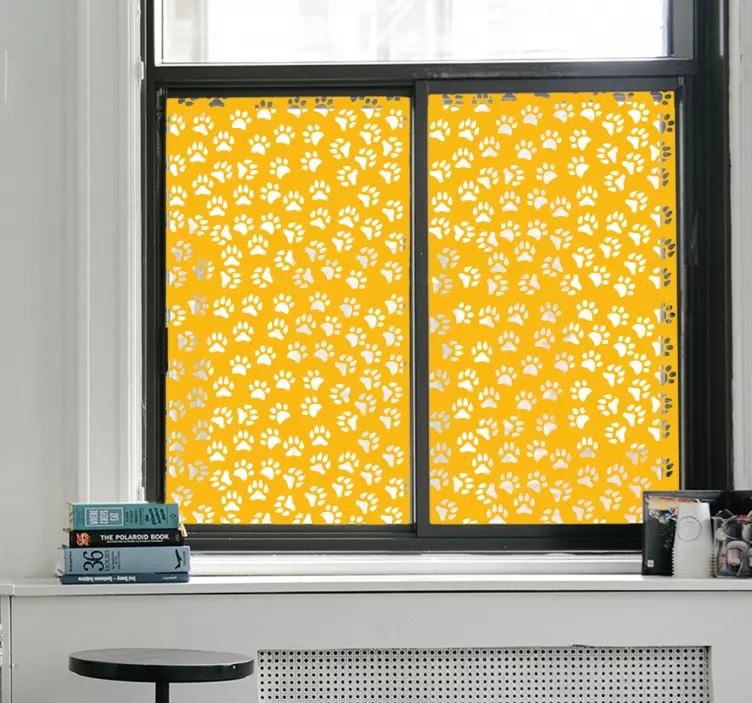 Animal footprint window sticker - TenStickers