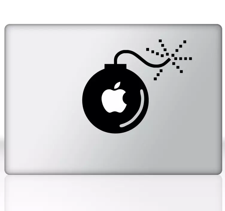 Apple Bomb Macbook Sticker - TenStickers