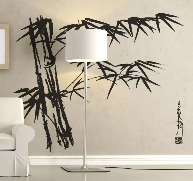 Asian Bamboo Wall Sticker - TenStickers
