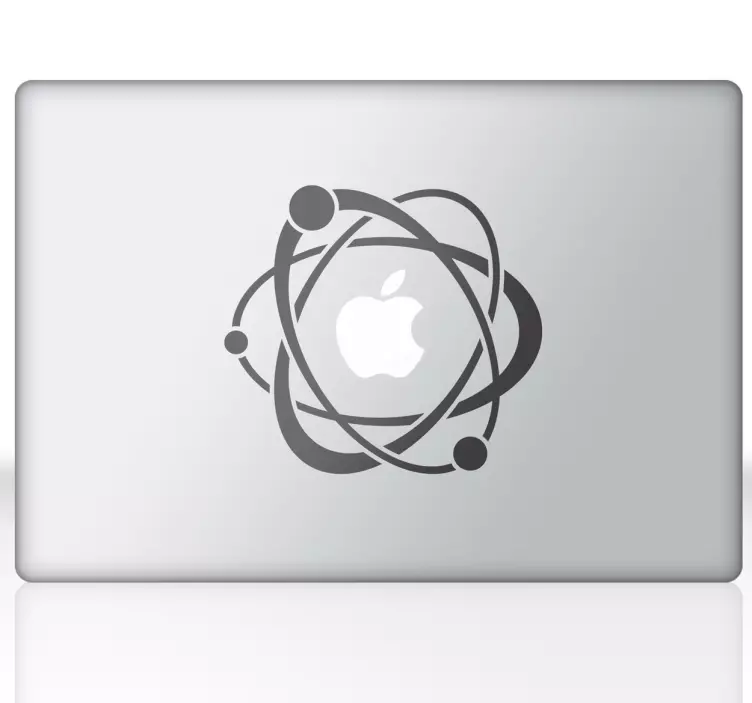 Atoms & Electrons Laptop Sticker - TenStickers