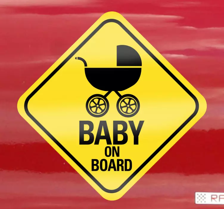 Buggy baby on board car sticker - TenStickers