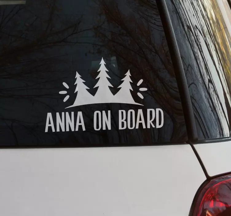Baby on board sticker personalized nature design - TenStickers