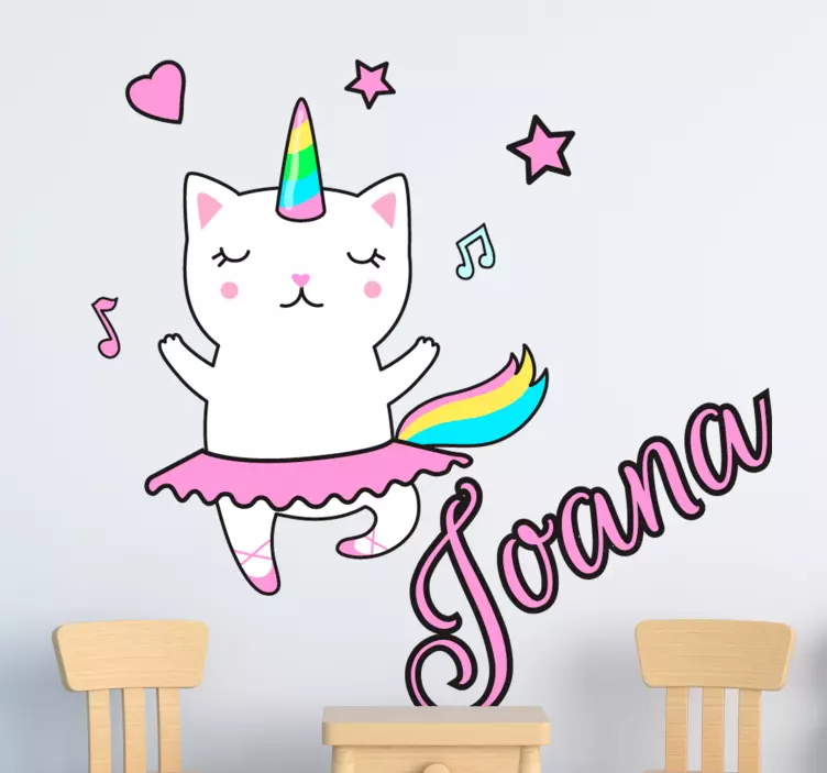 Ballet Dancing Cat cat sticker - TenStickers