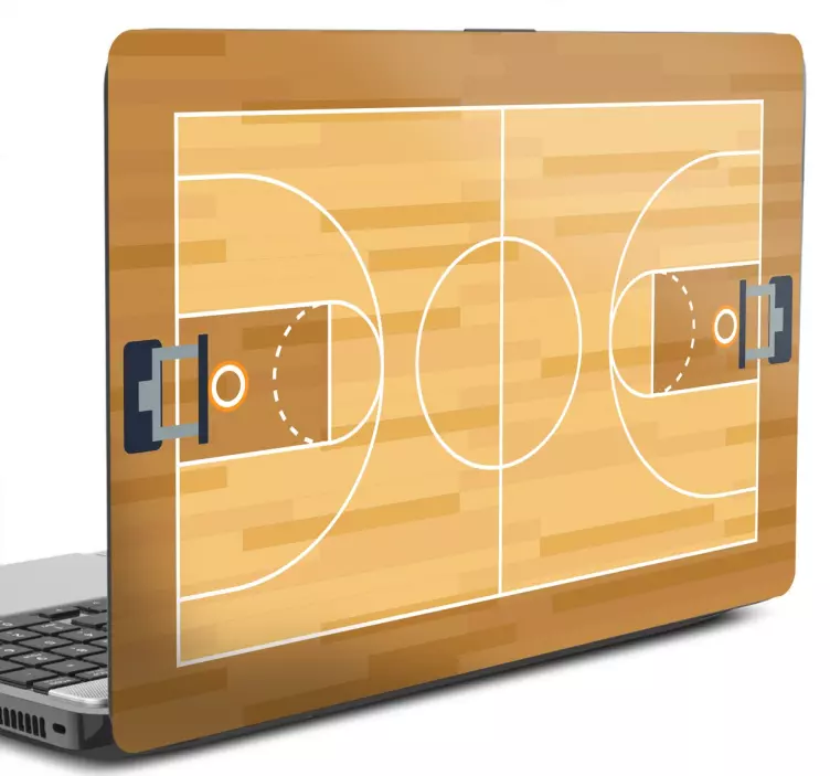 Basketball Court Laptop Sticker - TenStickers