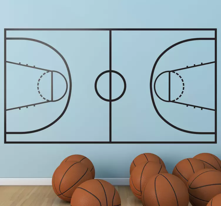 Basketball Court wall Sticker - TenStickers