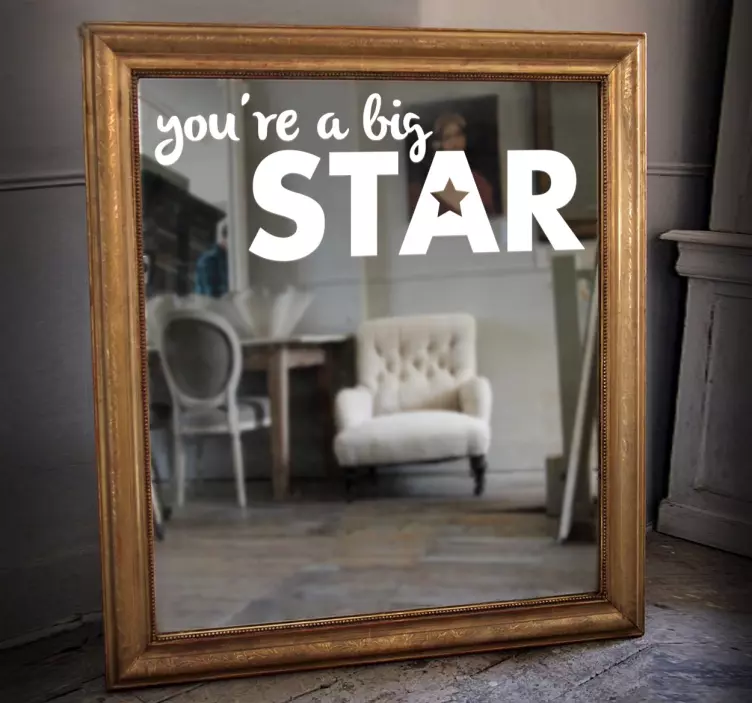 Big Star Mirror Sticker - TenStickers