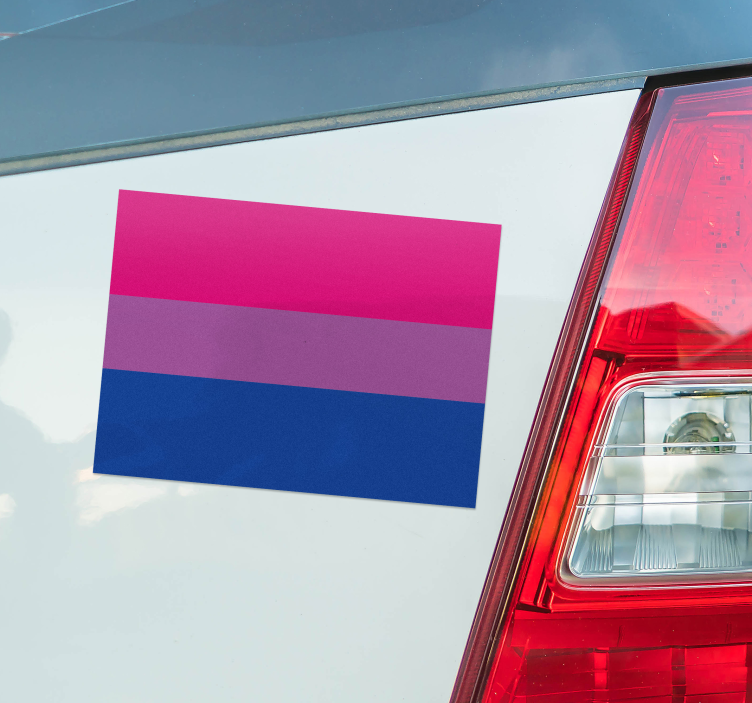 Bisexual flag car sticker - TenStickers