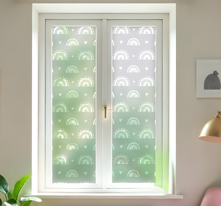 boho rainbows window sticker - TenStickers