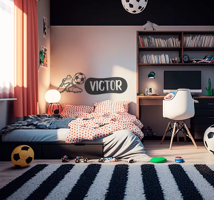 Boots and Ball Headers football sticker - TenStickers