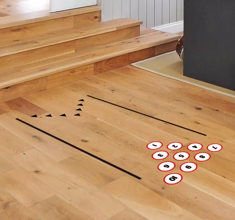 Bowling floor vinyl sticker - TenStickers
