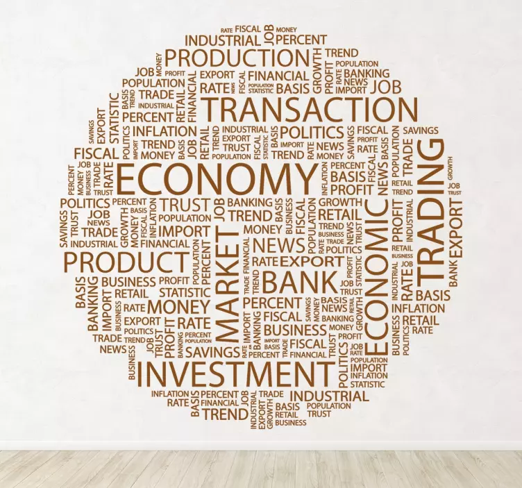 Business Finance Concept Text Wall Sticker - TenStickers