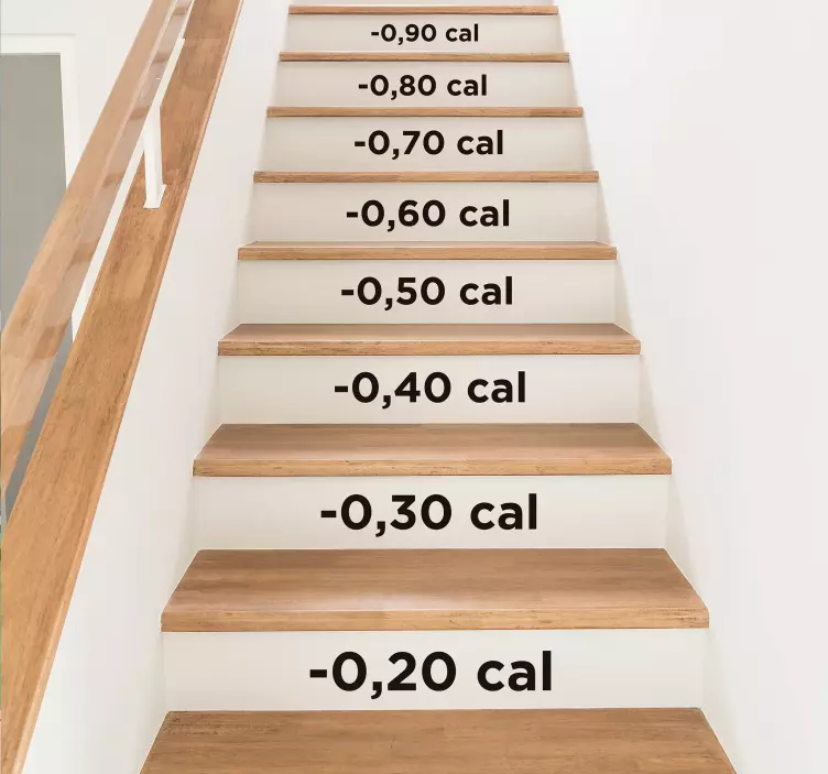 Calories text stair decal - TenStickers