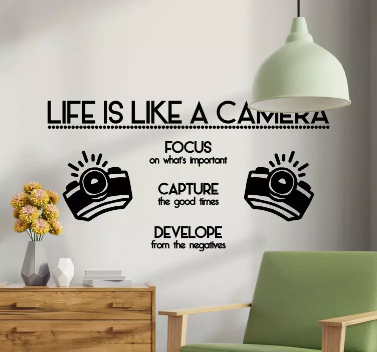 Camera Life Quote text sticker - TenStickers