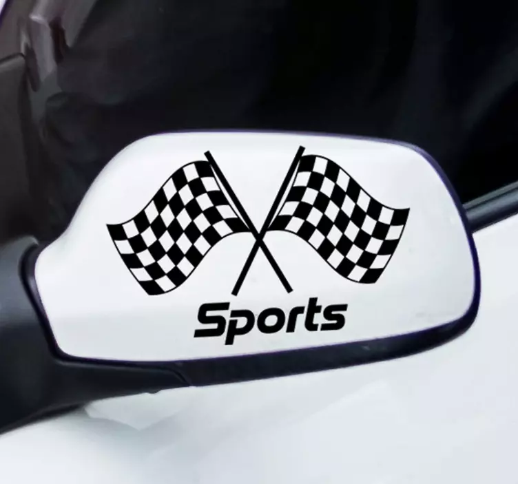 Car Mirrors Sports Car decal - TenStickers