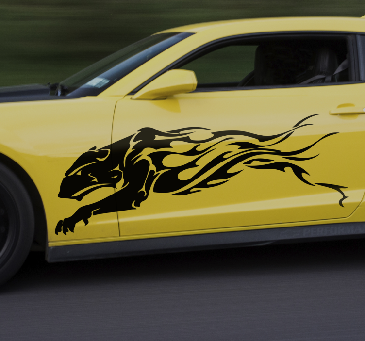 Car sticker dynamic animal flames - TenStickers