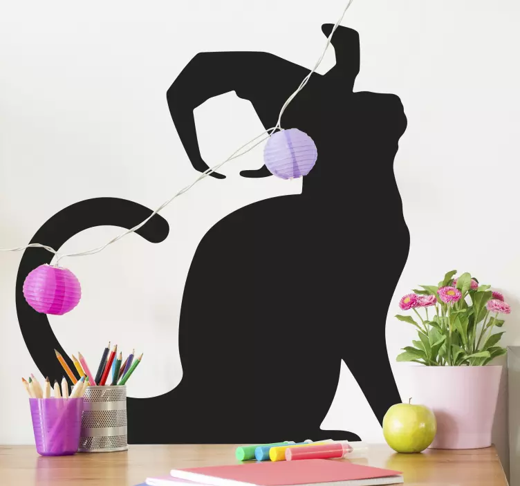 Cat sticker elegant feline silhouette - TenStickers