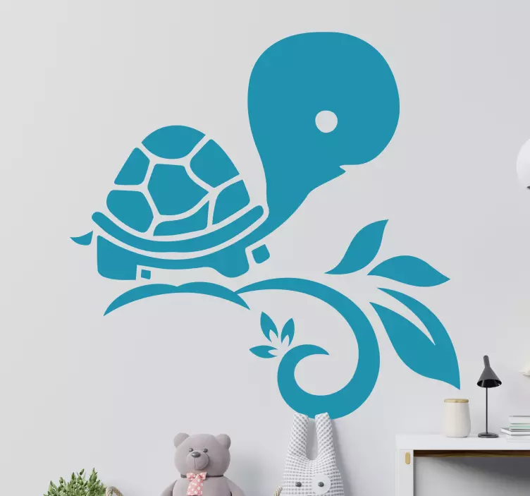 Cat sticker playful turtle design - TenStickers