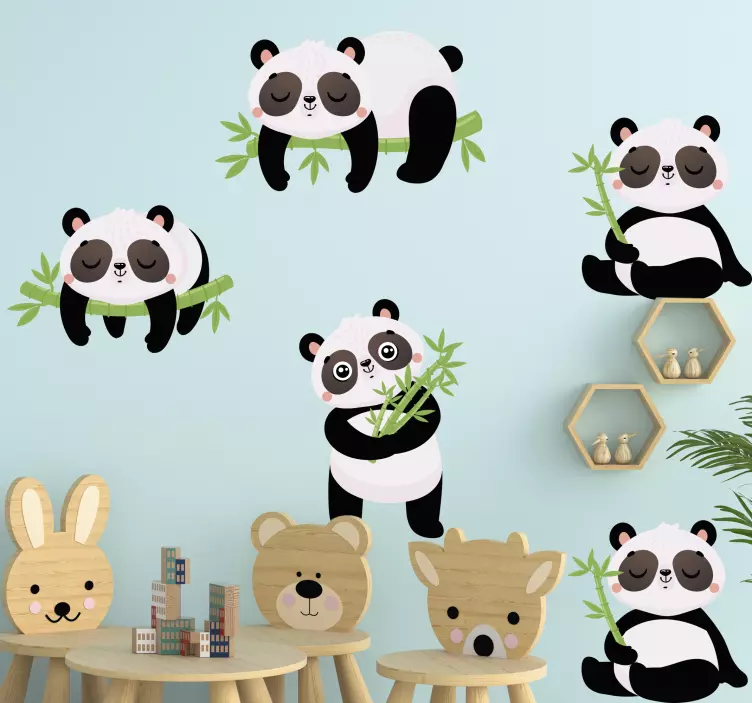 Cat sticker with adorable panda designs - TenStickers