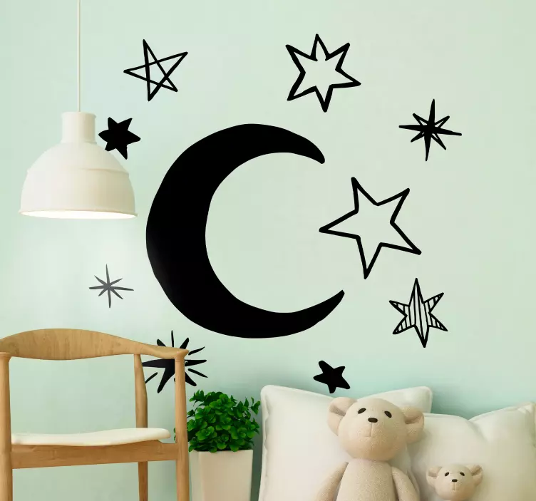Celestial Bodies and Luminaries kid's sticker - TenStickers