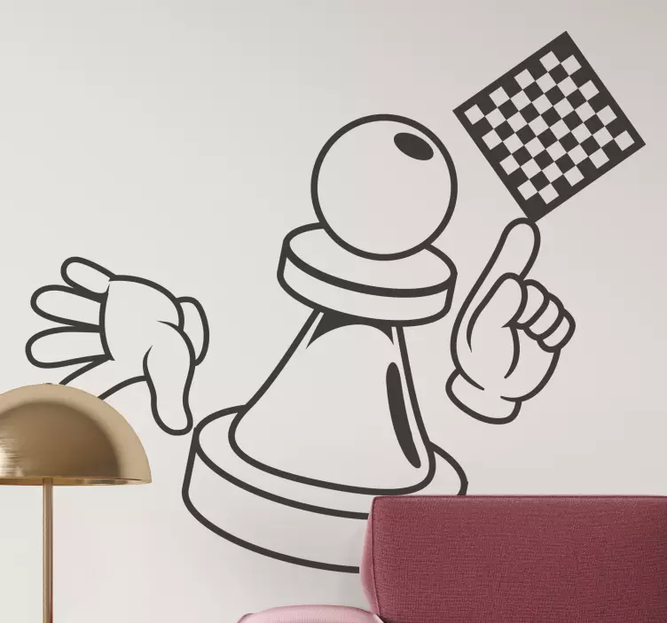 Chess Piece Gesture video game sticker - TenStickers