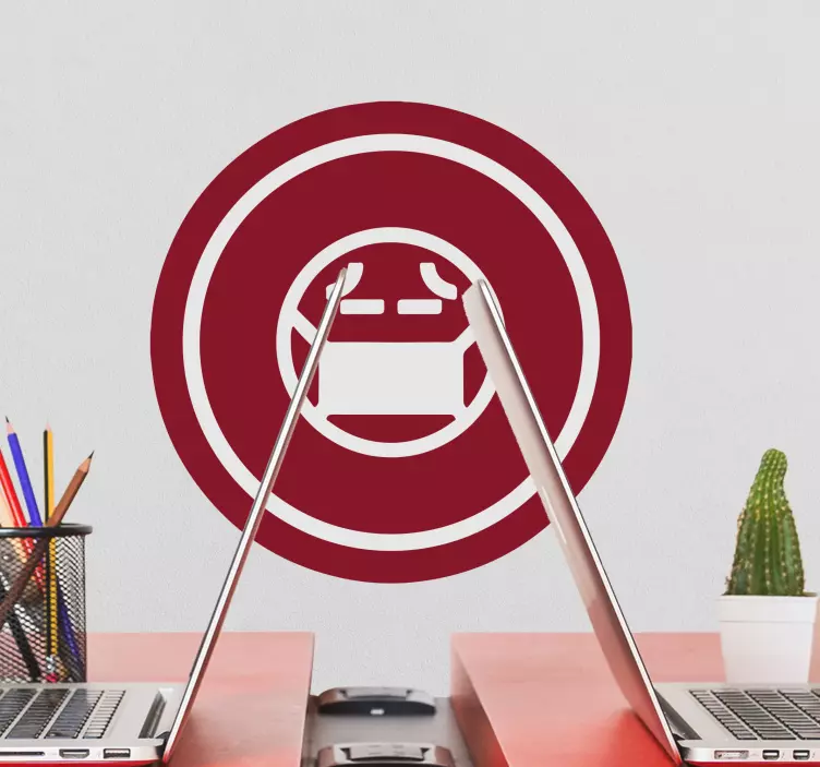 Circular Masked Figure abstract wall sticker - TenStickers