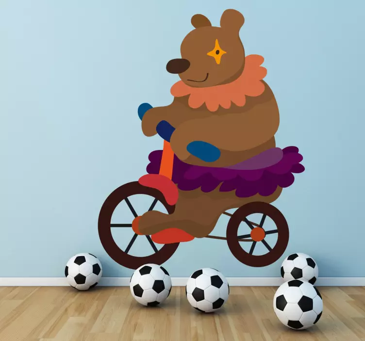Circus Bear Wall Sticker - TenStickers