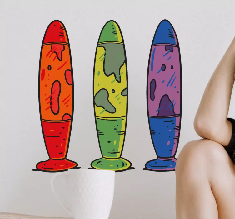 Circus sticker colorful lava lamps - TenStickers