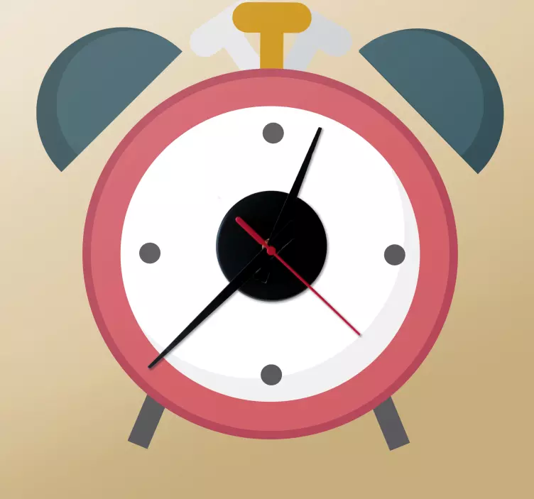 Classic alarm design clock wall sticker - TenStickers