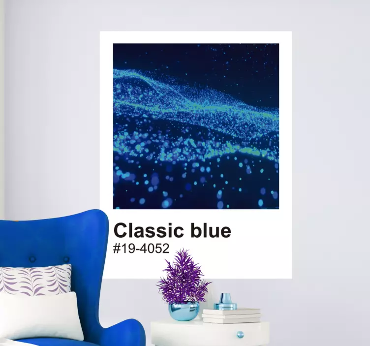 Classic Blue Texture print sticker - TenStickers