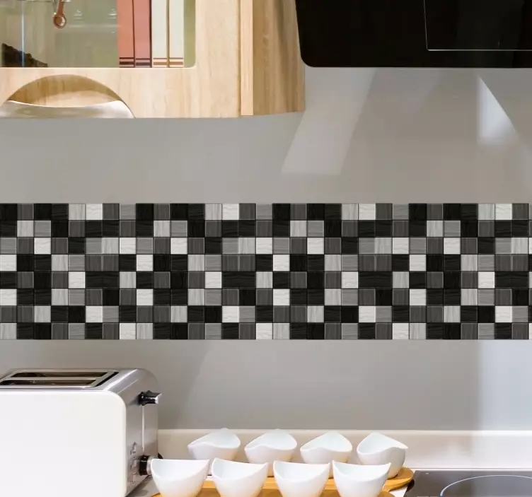 Classic Checkered Pattern wall border sticker - TenStickers