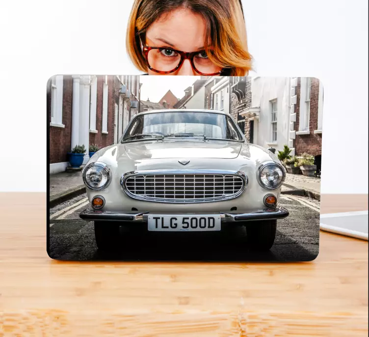 Classic silver vehicle laptop skin - TenStickers