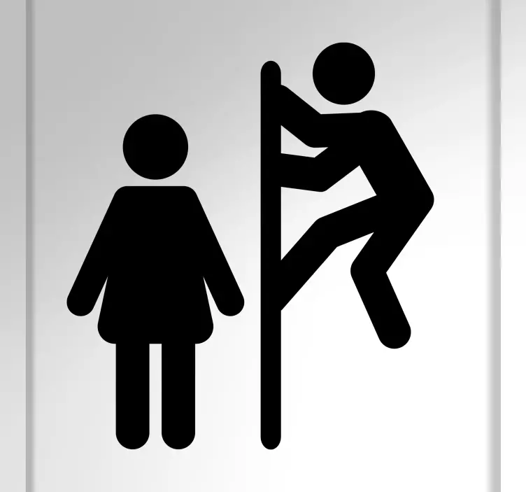 Climbing Figure Graphic wall sticker - TenStickers