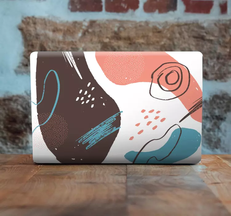 Colorful Abstract Shapes laptop skin - TenStickers