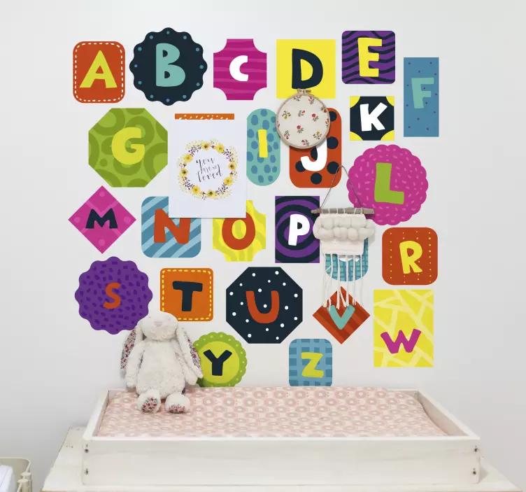 Colorful Alphabet Arrangements kid's sticker - TenStickers