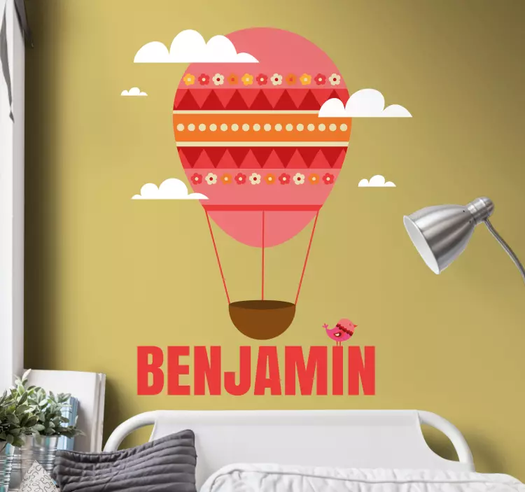 Colorful Hot Air Balloon kid's sticker - TenStickers