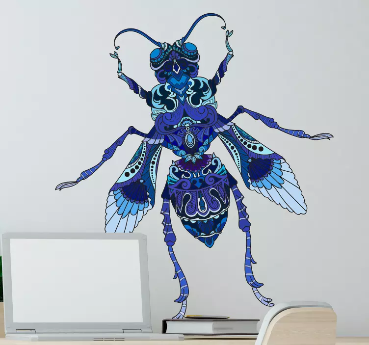 Colorful Insect Illustration bug sticker - TenStickers
