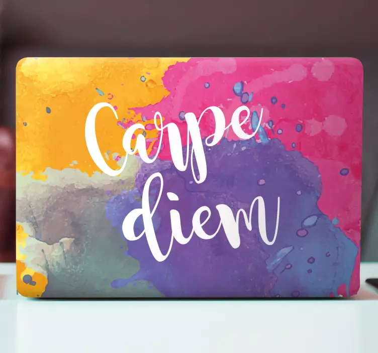 Colorful Inspirational Phrase laptop skin - TenStickers