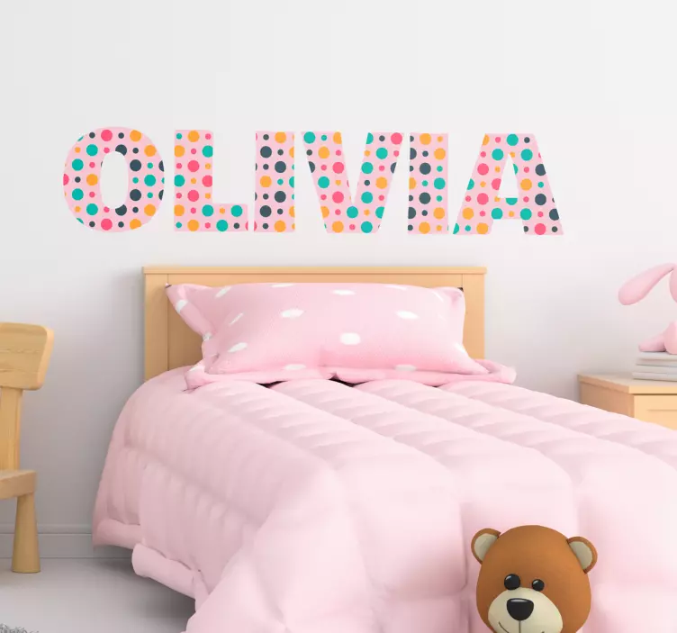 Colorful Name Letters kid's sticker - TenStickers