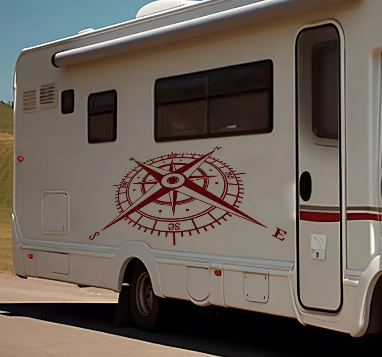 compass in perspective caravan decals - TenStickers