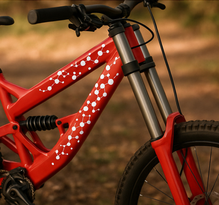 Connected Dots collection bike sticker - TenStickers