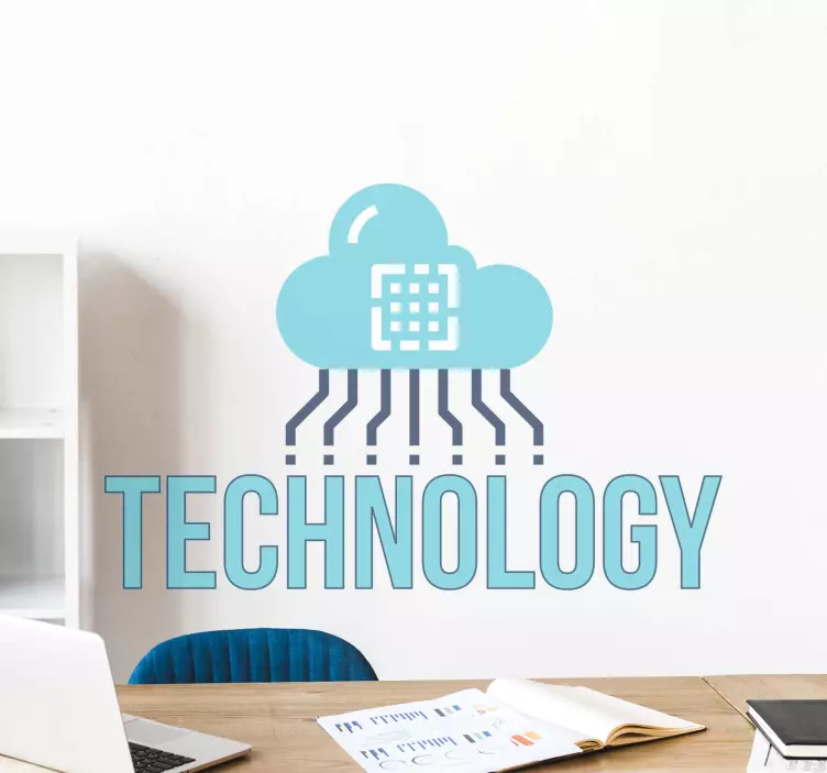 Connected Technology Home Office Sticker - TenStickers