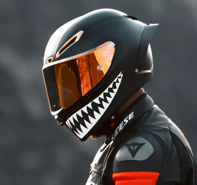 Creepy grin motorcycle decal - TenStickers