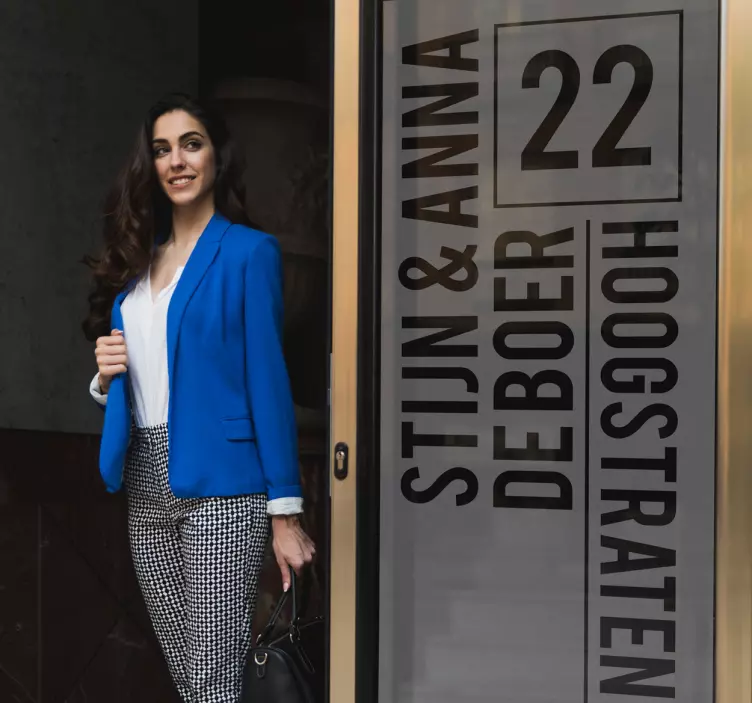 Custom house number NL window sticker - TenStickers