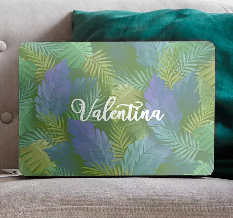 Custom Leaf Pattern laptop skin - TenStickers