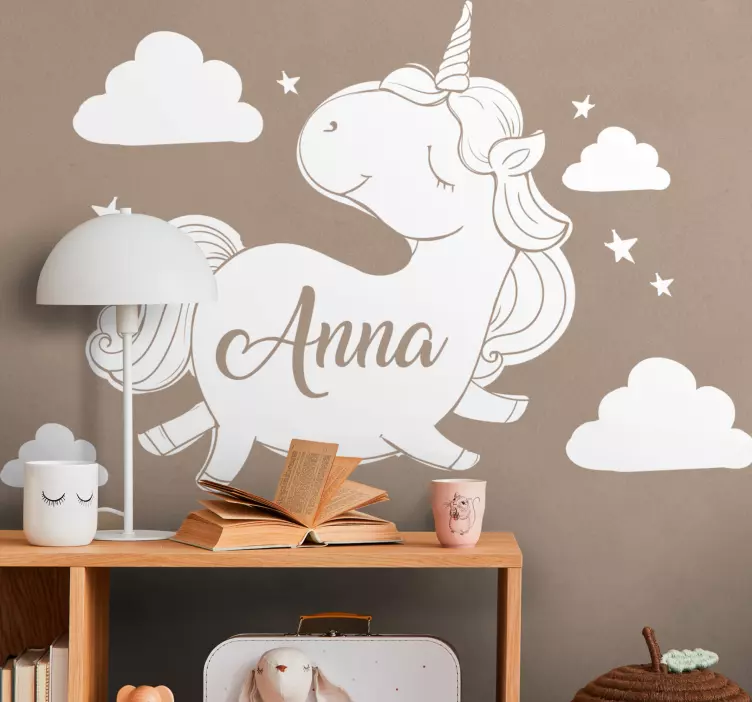 Custom Unicorn Design kid's sticker - TenStickers