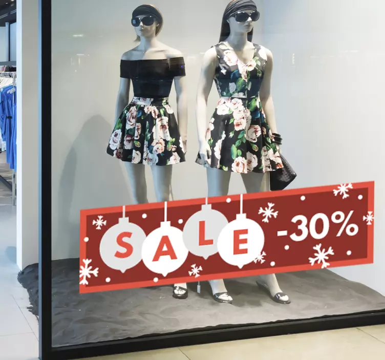 Customisable Christmas Promotion Sticker - TenStickers