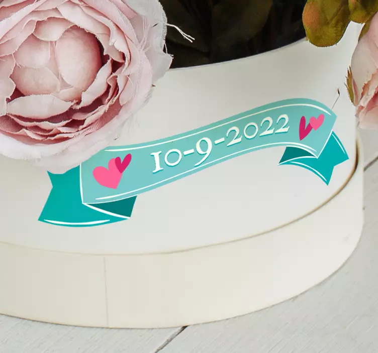 Customisable Wedding Banner Sticker - TenStickers